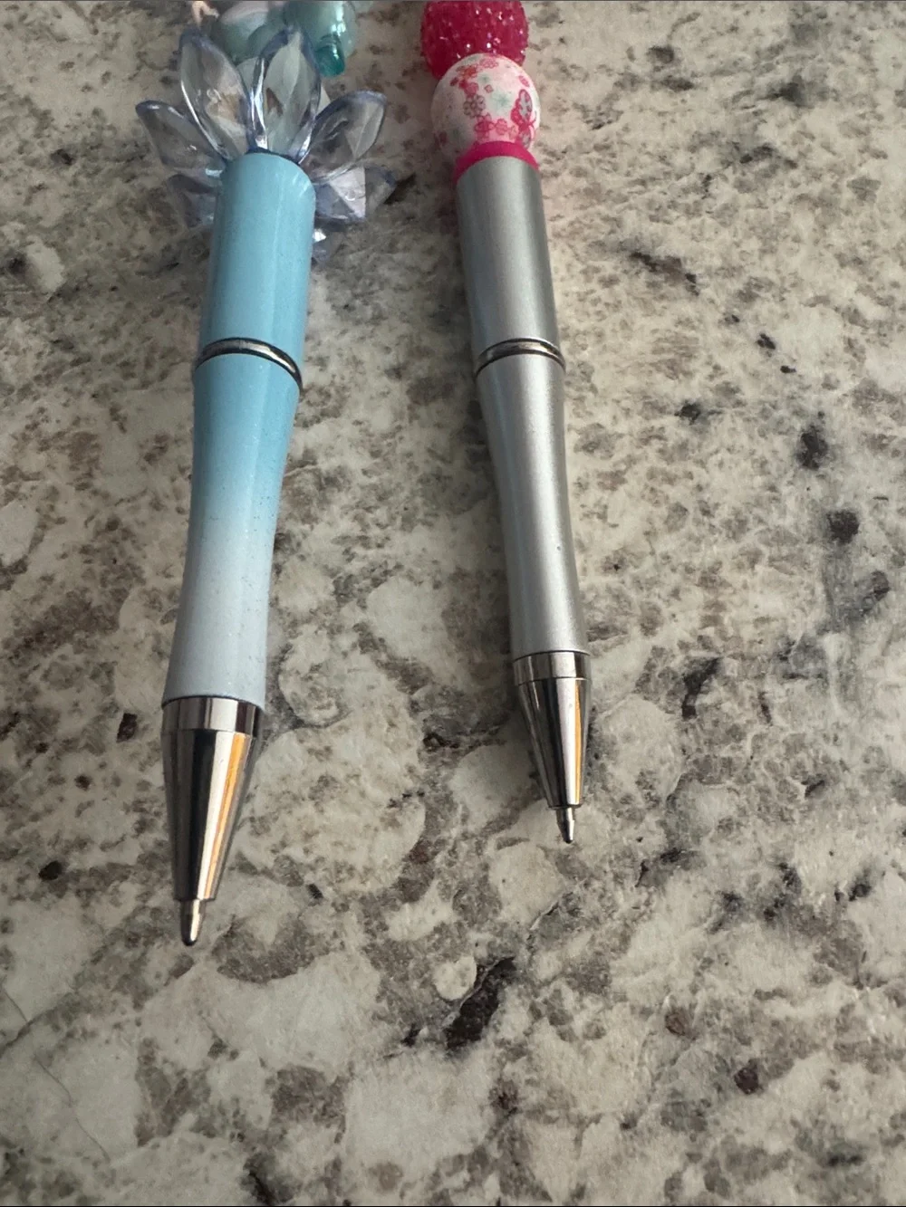NWOT Bundle of 2 Beaded Pens With Crosses Handmade by Me